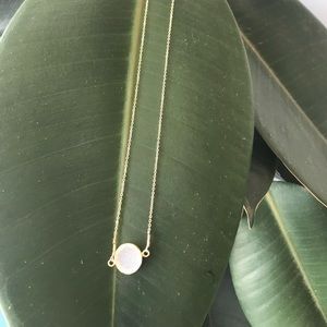 White Druzy Stone Necklace